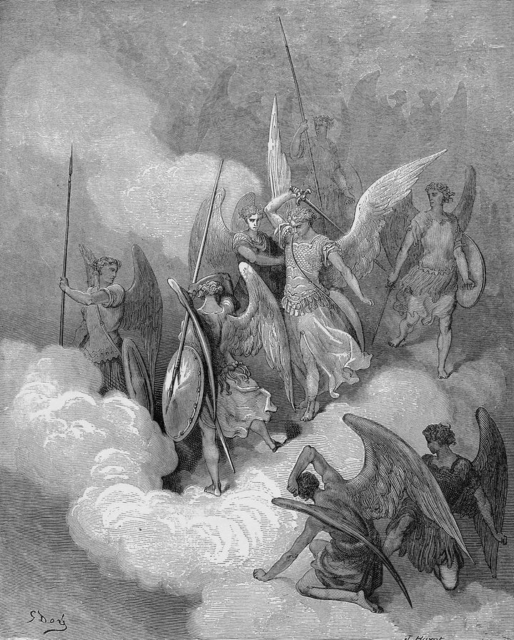 Gustave Doré, the war in heaven from Milton's Paradise Lost