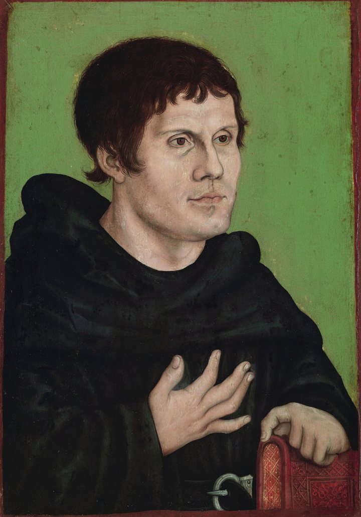 Martin Luther as an Augustinian monk, portrait by the workshop of Lucas Cranach the Elder